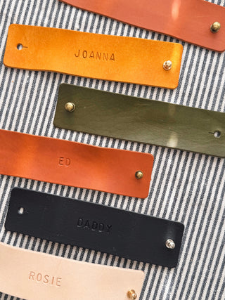 Personalised Leather Napkin Rings – Hand Stamped Table Decor, Custom Place Settings