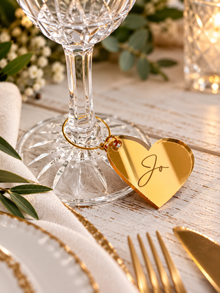 Heart personalised glass charm