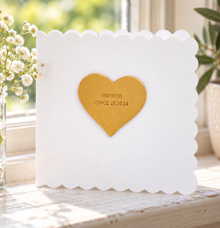 Personalised Leather Valentine's Day Card