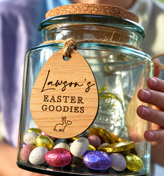 Personalised Engraved Easter Basket Label Tag