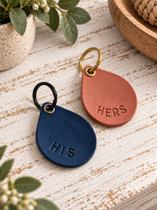 Signature Personalised Leather Keyring.