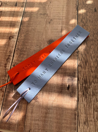 Personalised Hand Painted Leather Bookmark For Her