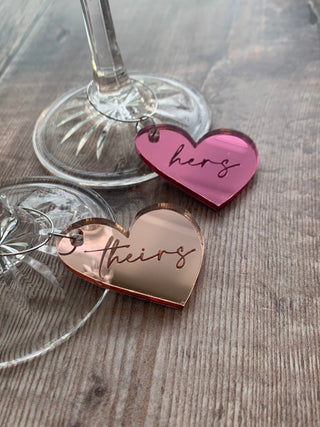 Valentines Day Melting Heart Wine Glass Charm, perfect for Anniversaries.
