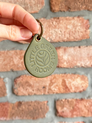 Personalised Bespoke Leather Corporate Key Ring Sample