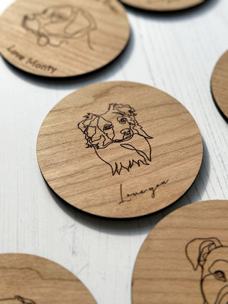 Dog Breed Personalised Wooden Coaster