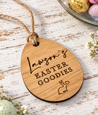Personalised Engraved Easter Basket Label Tag