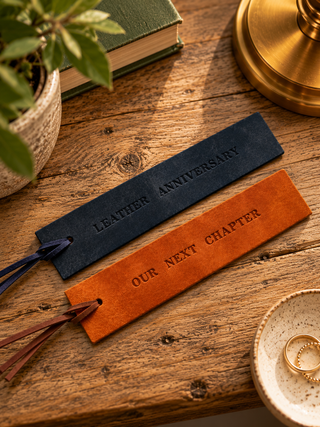 Simple Stamped Custom Leather Bookmark