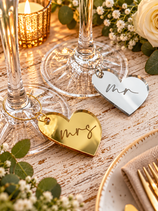 Anniversary Melting Heart Wine Glass Charm.