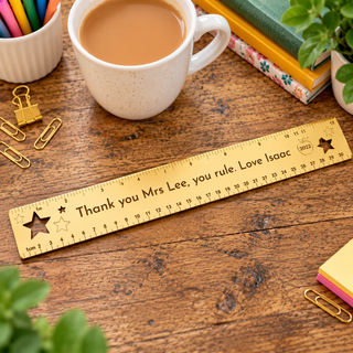 Metallic Mirror Acrylic Ruler, Gift For Teachers