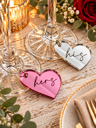Anniversary Melting Heart Wine Glass Charm.
