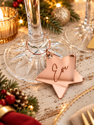 Star personalised glass charm