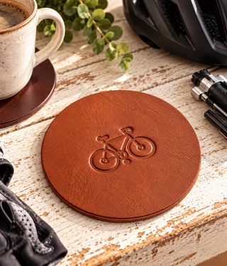 Bicycle Leather Coaster