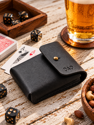 Personalised Pueblo Handmade Leather Playing Cards Holder