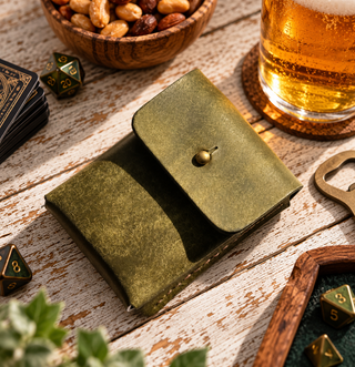Personalised Pueblo Handmade Leather Playing Cards Holder
