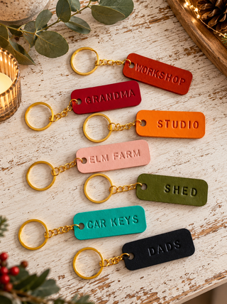 Handmade Leather Keyring, Perfect for Mother's Day or Father's Day.