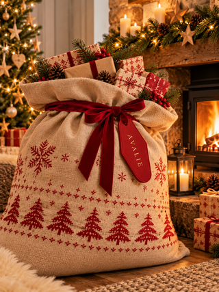 Personalised Leather Christmas Label