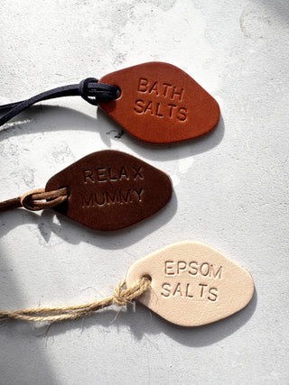 Spa Jar Leather Labels