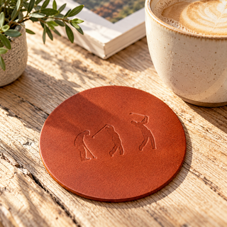 Handmade Leather Golf Coaster