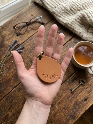Signature Personalised Leather Keyring.