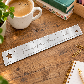Metallic Mirror Acrylic Ruler, Gift For Teachers