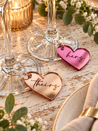 Anniversary Melting Heart Wine Glass Charm.