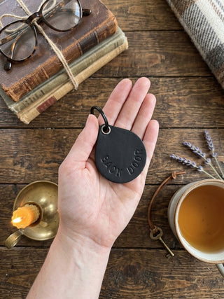Signature Personalised Leather Keyring.