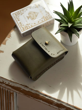 Personalised Handmade Leather Deck of Cards Holder