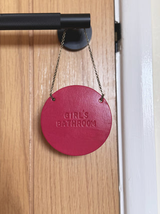 Personalised Hand Stamped Leather Door Hangers