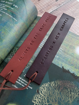 Personalised Luxe Leather Bookmark- Gifts for bookworms, gifts for teachers.