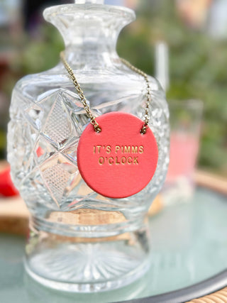 Custom leather bottle tag, perfect for garden parties. Gifts for the home.