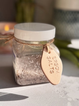 Spa Jar Leather Labels