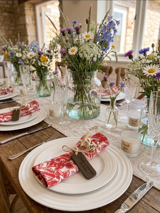 Mini Text Wedding Favour Leather Place Settings