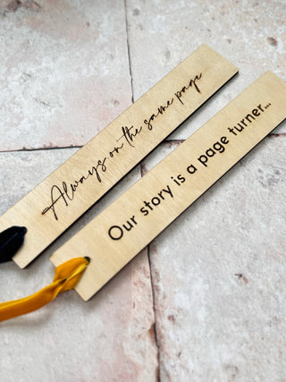 Wooden Engraved Personalised Bookmark