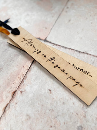 Wooden Engraved Personalised Bookmark