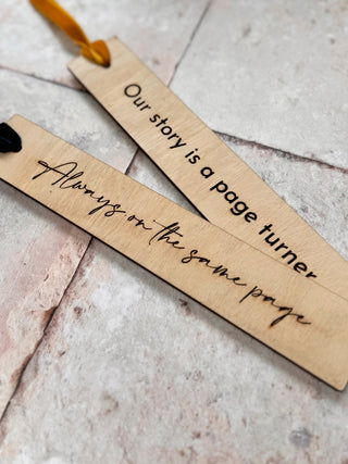 Wooden Engraved Personalised Bookmark