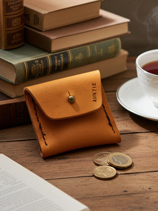 Personalised Handmade Leather Ring Purse