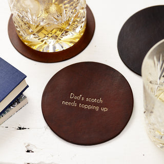 Hand-dyed Leather Coaster