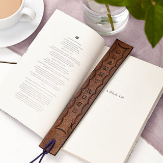 Leather Personalised Bookmark