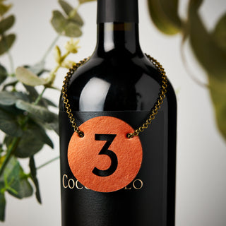 Number Leather Anniversary Bottle Tag