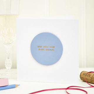 Personalised Leather Champagne Coaster Card