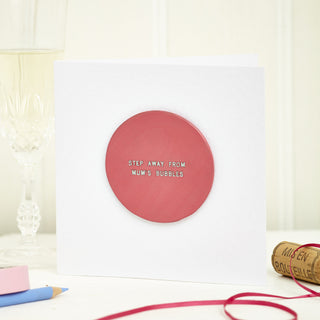 Personalised Leather Champagne Coaster Card