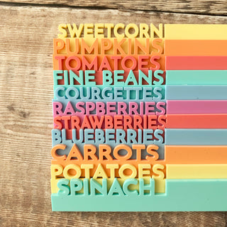 Pastel Fruit and Vegetable Plant Labels