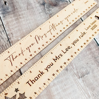 Wooden Ruler, Gift For Teachers