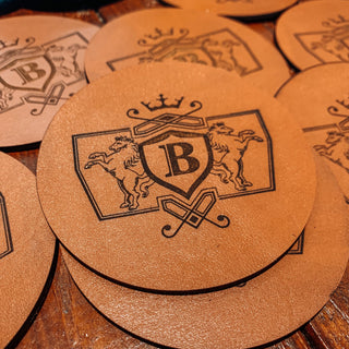 laser engraved Coasters for a bar