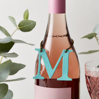 Pastel Initial Bottle Tag