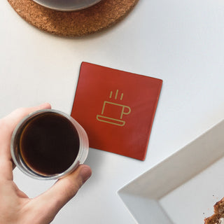 A coffee coaster for coffee-lovers
