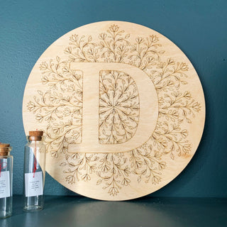 Floral Initial Letter Wall Plaque