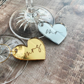 Anniversary Melting Heart Wine Glass Charm, perfect for couples or for Valentines Day.