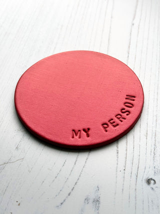 Metallic Hand Stamped Leather Coasters - Gifts for the home, new home gifts, mothers day gift, personalised home office gift