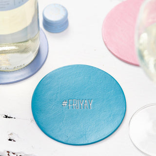 Hashtag Leather Coaster- personalised gifts for the home